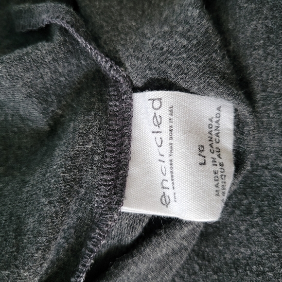 Encircled Comfy Puff Sleeve Mock Neck Dress Gray L - Picture 15 of 16